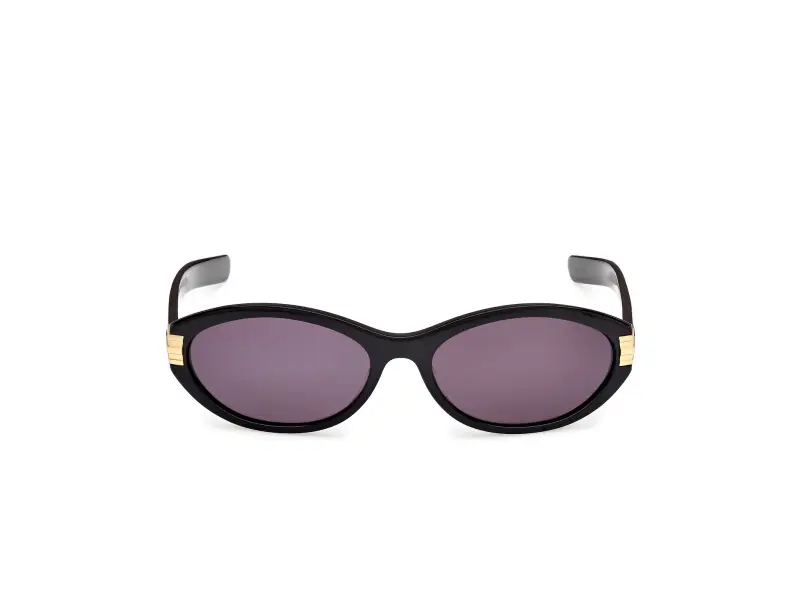 Unisex OR0129 01A Occhiali da sole Acetato Nero Fumo Rotonda Normale miniatura 2