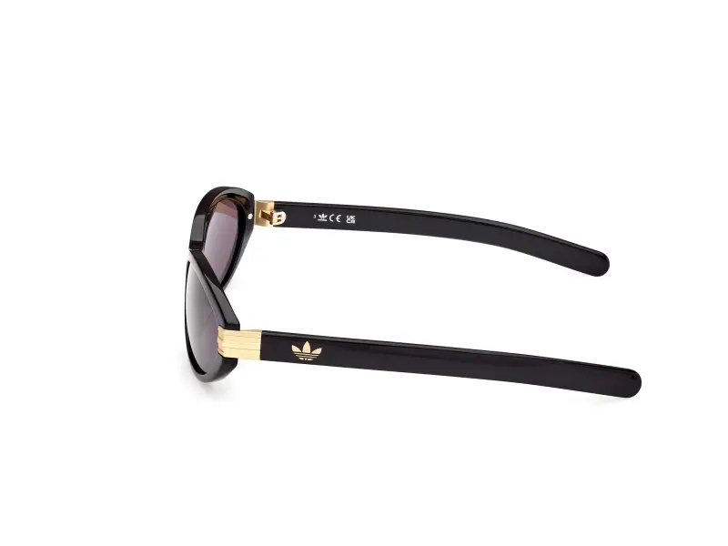 Unisex OR0129 01A Occhiali da sole Acetato Nero Fumo Rotonda Normale miniatura 3