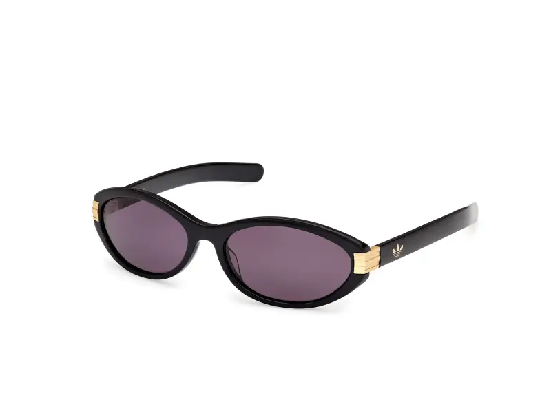 Unisex OR0129 01A Occhiali da sole Acetato Nero Fumo Rotonda Normale