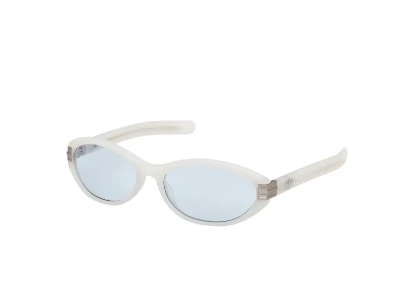Unisex OR0129 21V Occhiali da sole Acetato Bianco Blu Rotonda Fotocromatiche