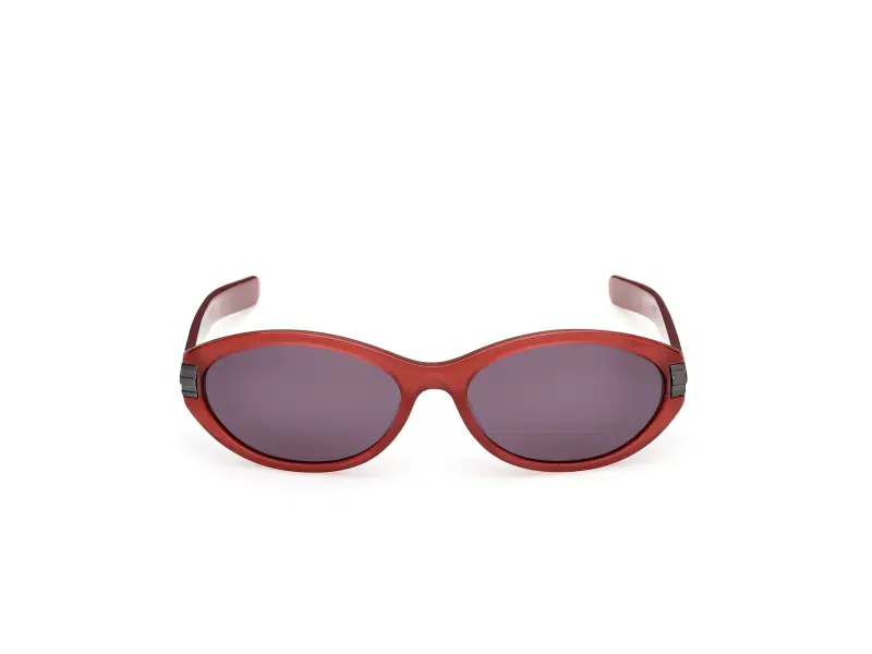 Unisex OR0129 69A Occhiali da sole Acetato Bordeaux Fumo Rotonda Normale miniatura 2