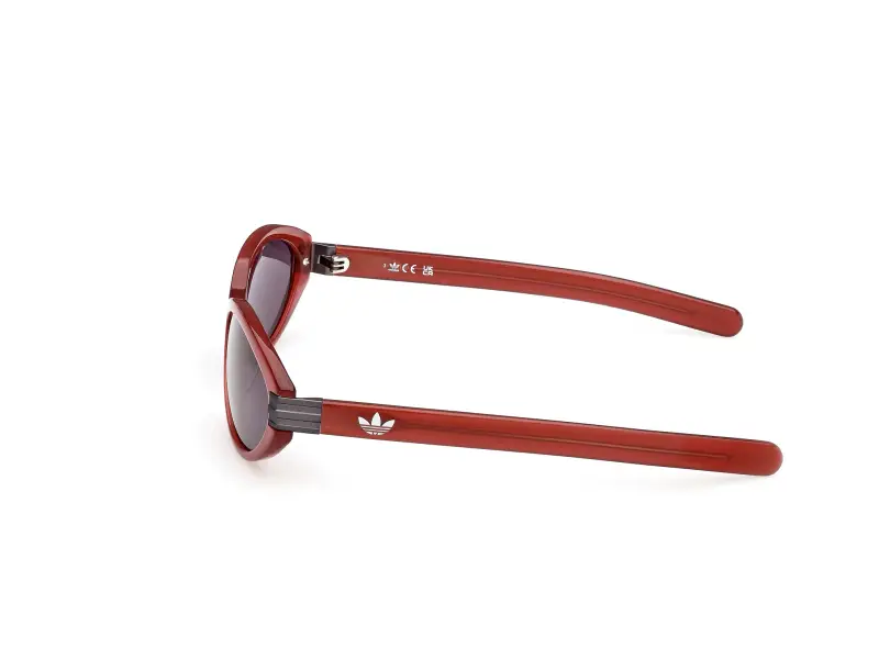 Unisex OR0129 69A Occhiali da sole Acetato Bordeaux Fumo Rotonda Normale miniatura 3