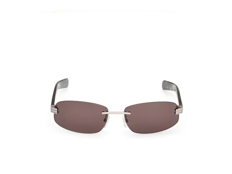 Unisex OR0130 17E Occhiali da sole Metallo Palladio Marrone Squadrata Normale miniatura 2