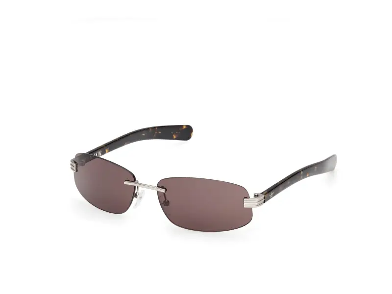 Unisex OR0130 17E Occhiali da sole Metallo Palladio Marrone Squadrata Normale