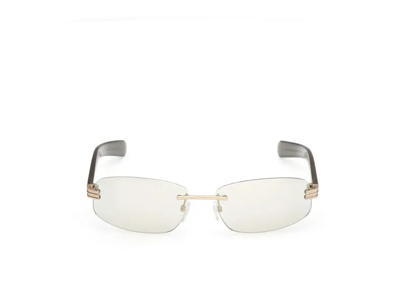 Unisex OR0130 32C Occhiali da sole Metallo Oro Fumo Squadrata Normale miniatura 2