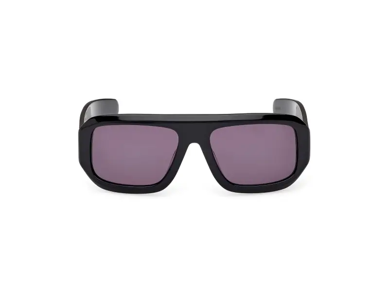 Unisex OR0131 01A Occhiali da sole Acetato Nero Fumo Squadrata Normale miniatura 2