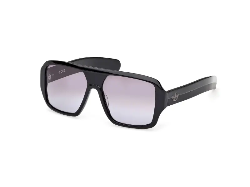 Unisex OR0132 01B Occhiali da sole Acetato Nero Fumo Squadrata Normale