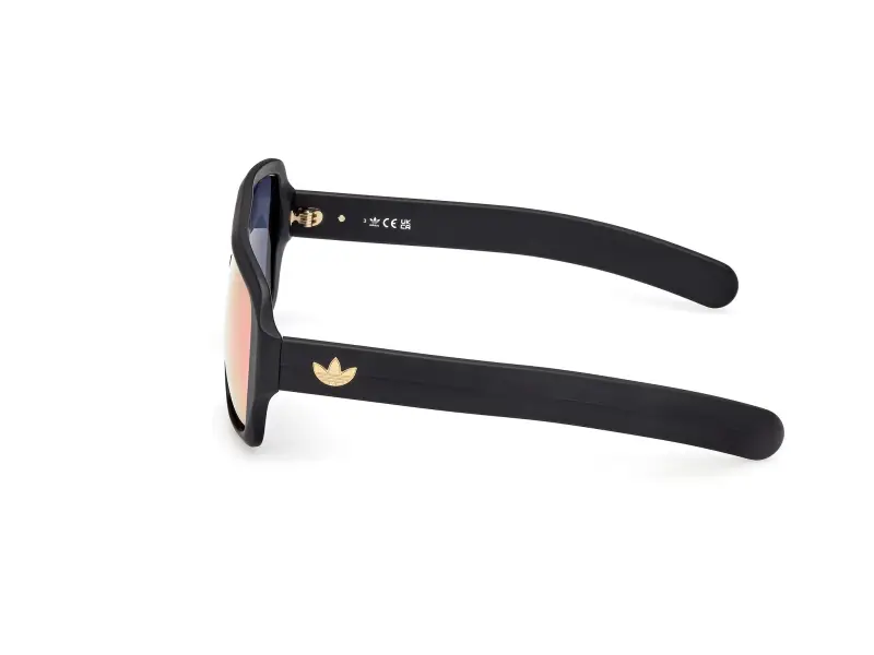 Unisex OR0132 02U Occhiali da sole Acetato Nero Bordeaux Squadrata Normale miniatura 3