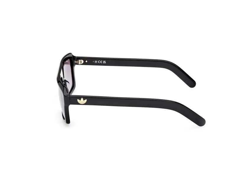 Unisex OR0133 01B Occhiali da sole Acetato Nero Fumo Squadrata Normale miniatura 3