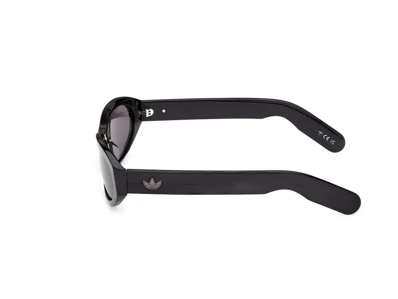 Unisex OR0139 01A Occhiali da sole Acetato Nero Fumo Rotonda Normale miniatura 3