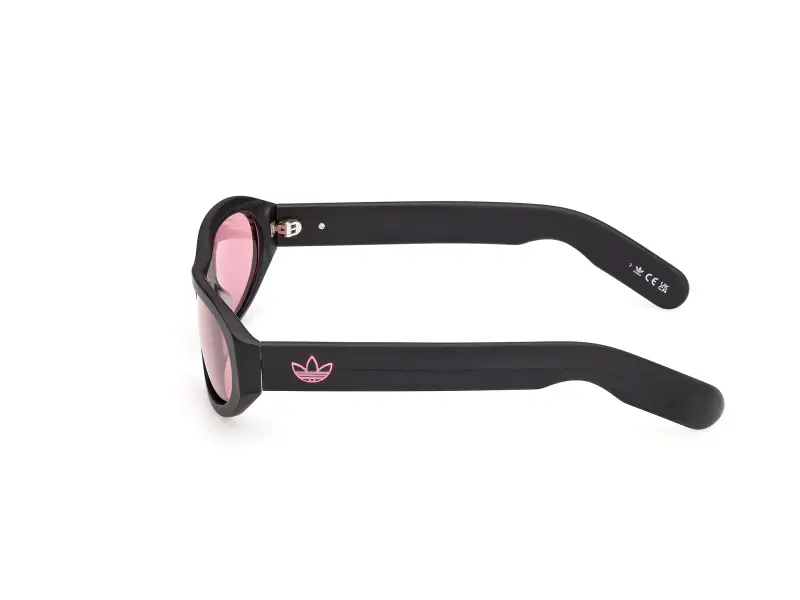 Unisex OR0139 02Y Occhiali da sole Acetato Nero Viola Rotonda Normale miniatura 3