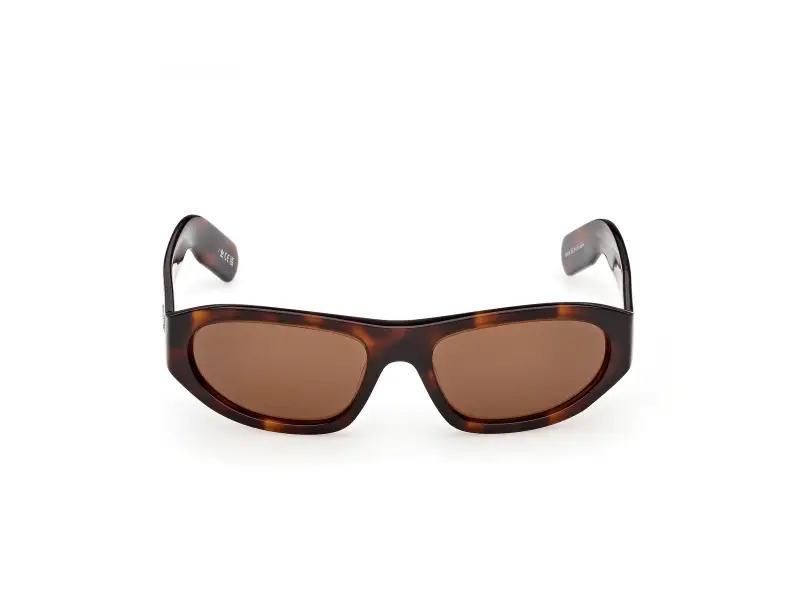 Unisex OR0139 52E Occhiali da sole Acetato Havana Marrone Rotonda Normale miniatura 2