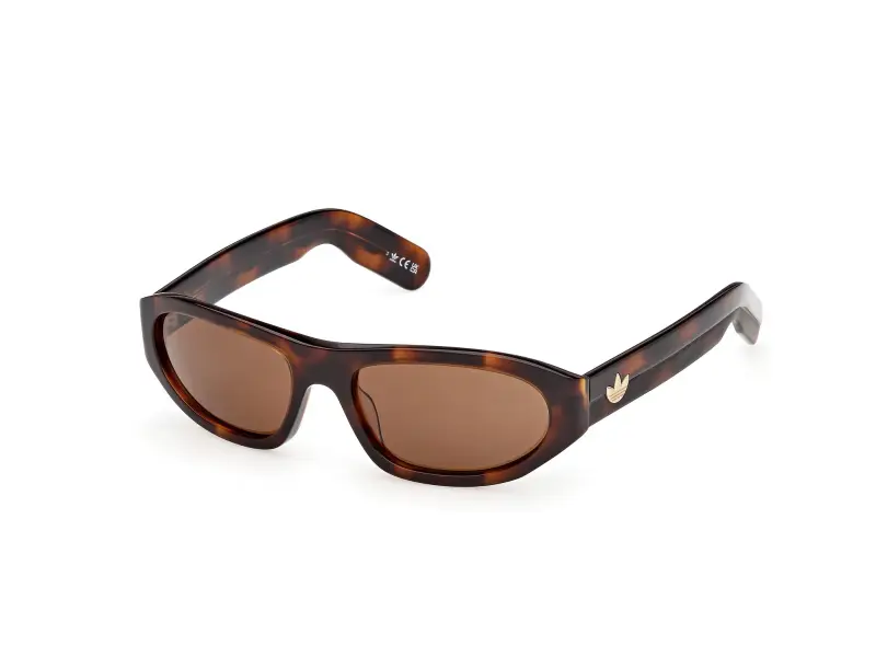 Unisex OR0139 52E Occhiali da sole Acetato Havana Marrone Rotonda Normale