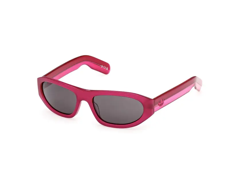 Unisex OR0139 72A Occhiali da sole Acetato Rosa Fumo Rotonda Normale