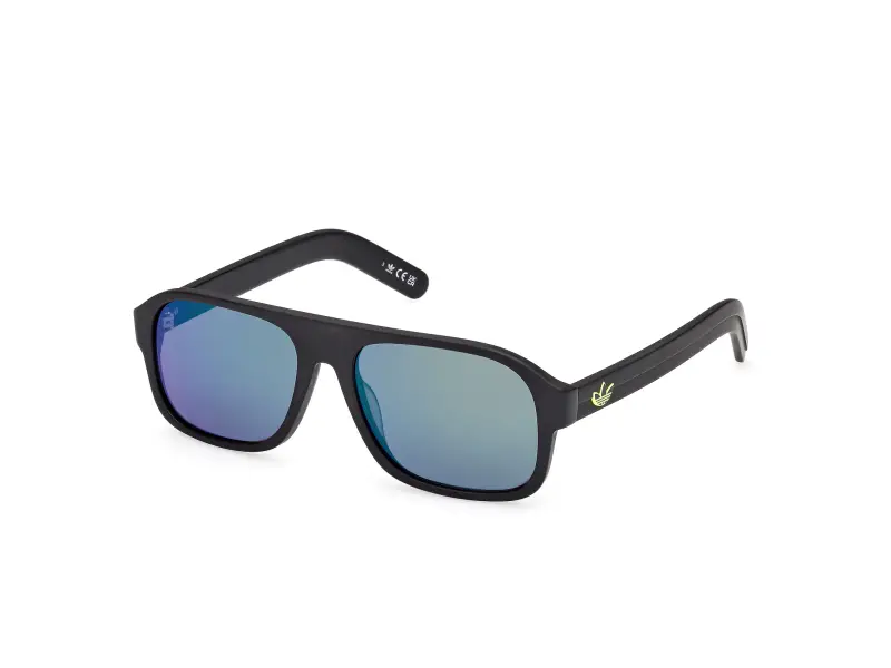 Unisex OR0141 02Q Occhiali da sole Acetato Nero Verde Pilot Normale