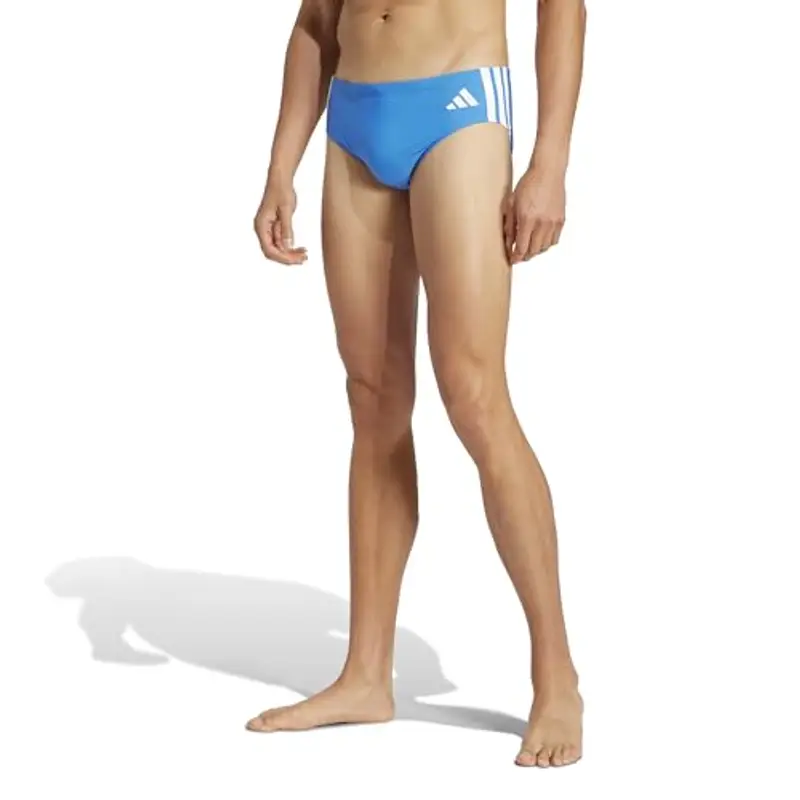 adidas Uomo 3 Stripes Swim Trunks, Bright Royal/White, XL miniatura 3