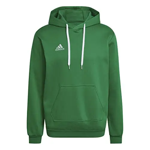 adidas Uomo Entrada 22 Sweat Hoodie, Team Green / White, S