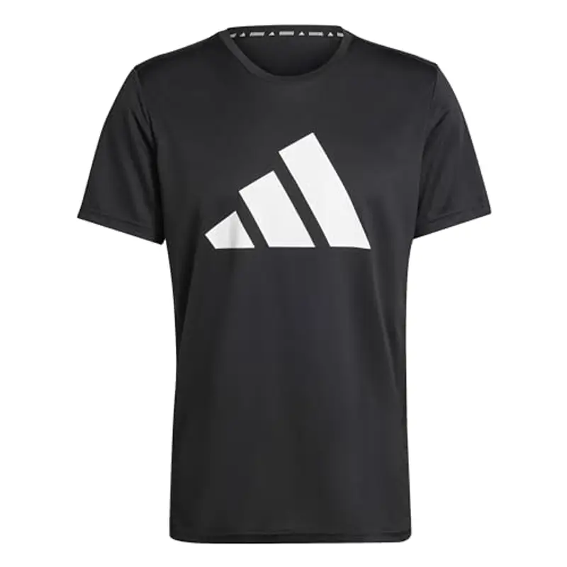adidas Uomo Run It Stripes Tee, Black, M miniatura 2