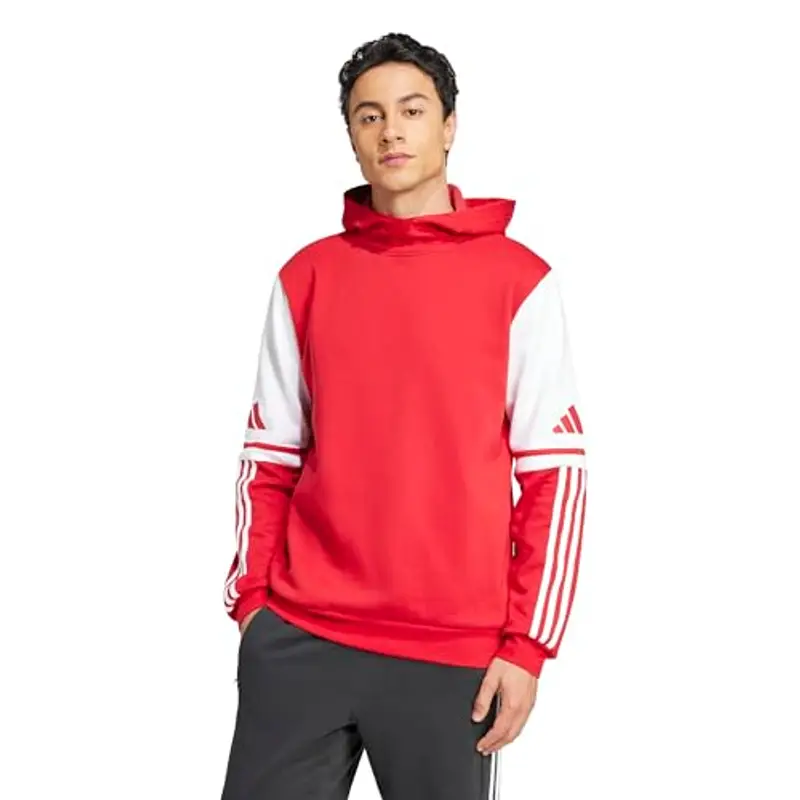 adidas Uomo SQUADRA25 Sweat Hoody, Team Power Red 2/White, 3XL miniatura 3