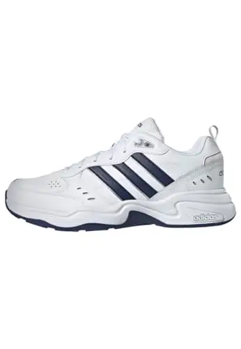 adidas Uomo Strutter Shoes, Cloud White Dark Blue Matte Silver, 43 1/3 EU