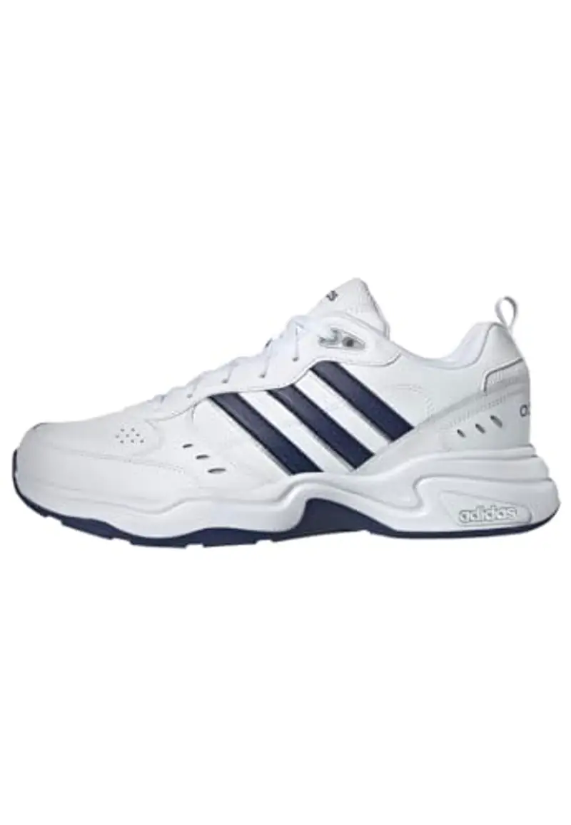 adidas Uomo Strutter Shoes, Cloud White Dark Blue Matte Silver, 48 EU