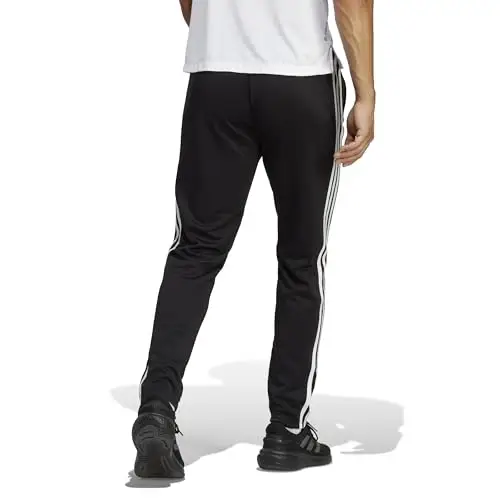 adidas Uomo Train Essentials 3-Stripes Training Pants, Black/White, M miniatura 3