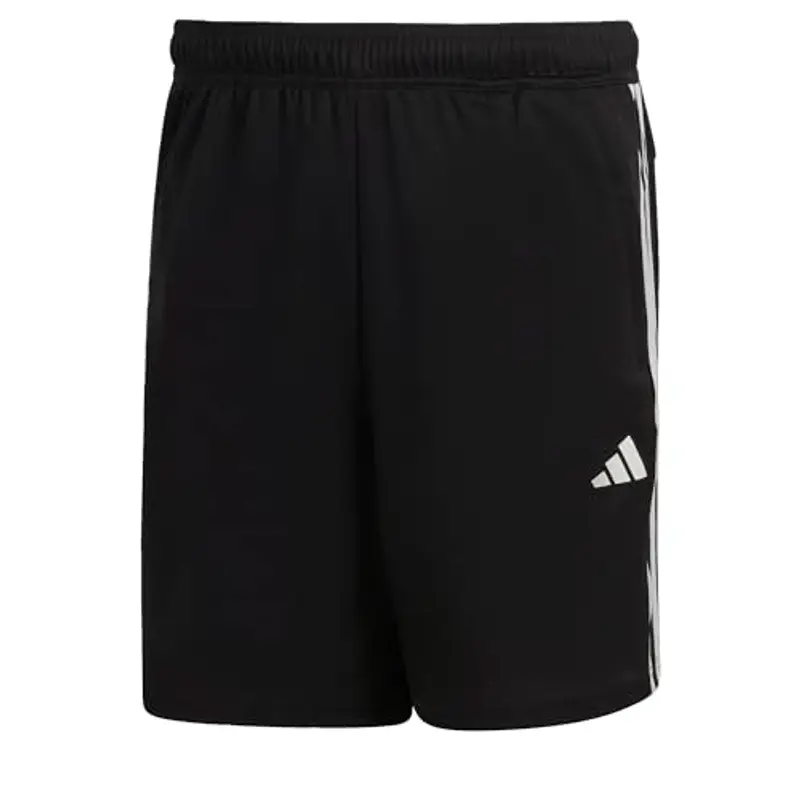 ADIDAS Uomo Shorts Allenamento Essentials Piqué 3-Stripes, Nero, M