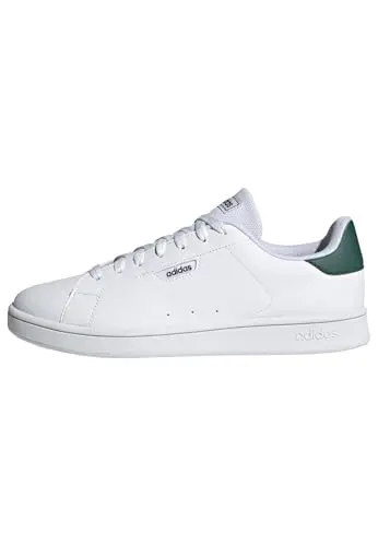 adidas Uomo Urban Court Shoes, Ftwr White/Ftwr White/Collegiate Green, 40 2/3 EU