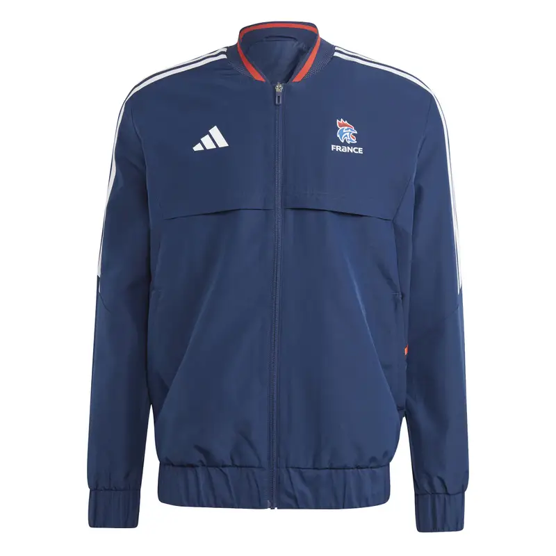 Veste Officielle d'Entrainement de l'Équipe de France Anthem 2023/24 | Adidas Blu