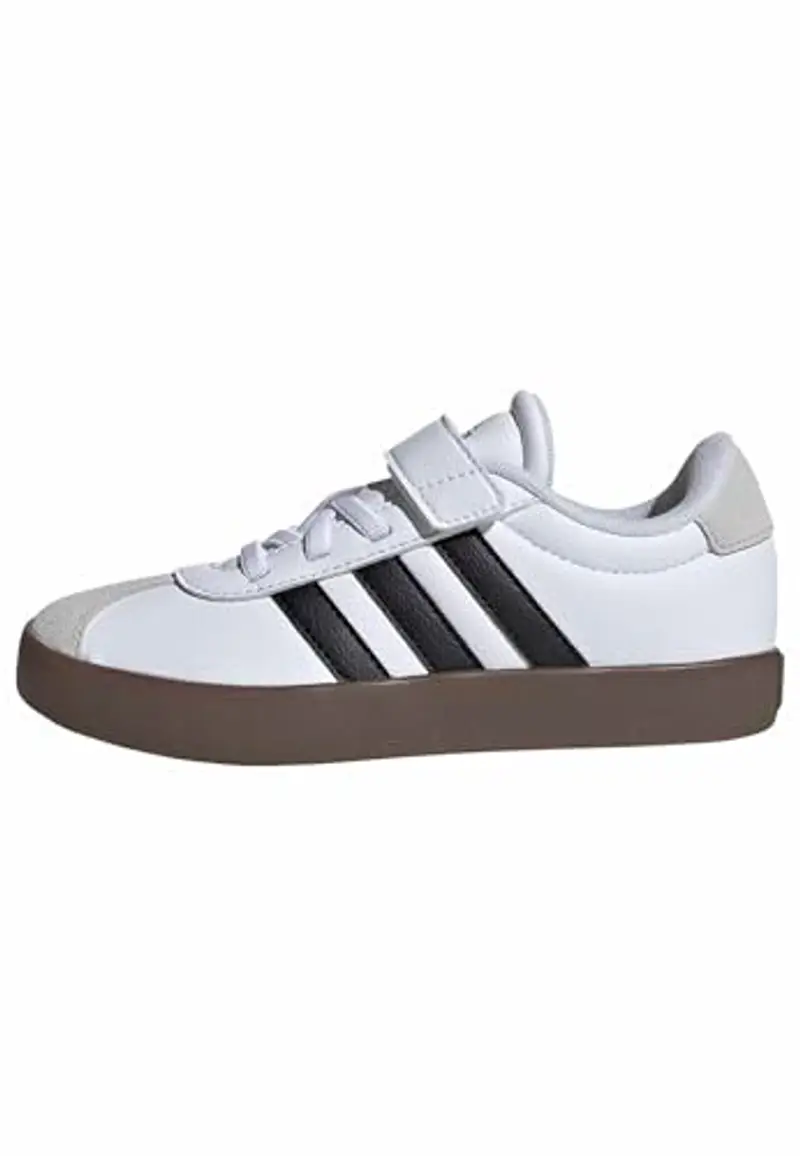 adidas VL Court 3.0 Hook And Loop Shoes Kids, Sneaker Unisex - Bambini e Ragazzi, Cloud White Core Black Grey One, 34 EU