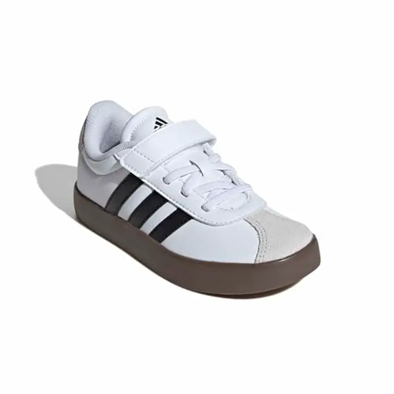 adidas VL Court 3.0 Hook And Loop Shoes Kids, Sneaker Unisex - Bambini e Ragazzi, Cloud White Core Black Grey One, 34 EU miniatura 3