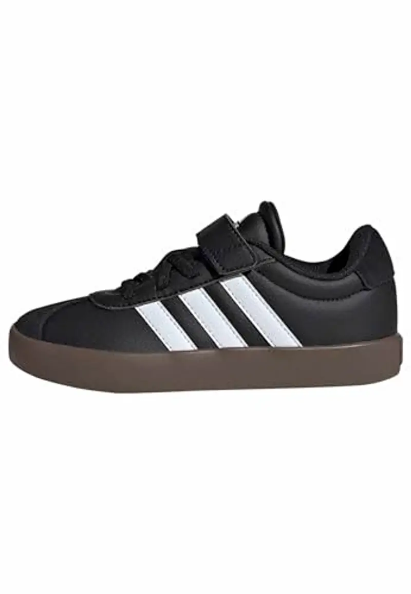 adidas VL Court 3.0 Hook And Loop Shoes Kids, Sneaker Unisex - Bambini e Ragazzi, Core Black Cloud White Core Black