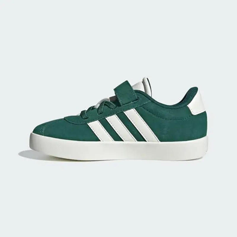 adidas VL Court 3.0 Hook And Loop Shoes Kids, Sneaker Unisex - Bambini e Ragazzi, Green off White Gold Metallic, 34 EU miniatura 2