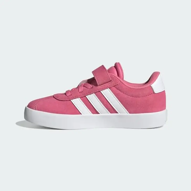 adidas VL Court 3.0 Hook And Loop Shoes Kids, Sneaker Unisex - Bambini e Ragazzi, Pink Fusion Cloud White Grey Four miniatura 2