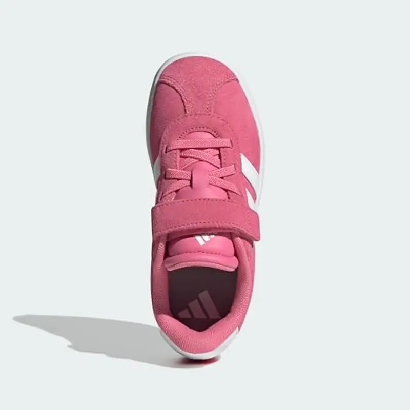 adidas VL Court 3.0 Hook And Loop Shoes Kids, Sneaker Unisex - Bambini e Ragazzi, Pink Fusion Cloud White Grey Four miniatura 3
