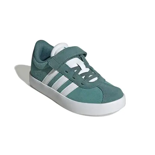 adidas VL Court 3.0 Hook And Loop Shoes Kids, Sneaker Unisex - Bambini e Ragazzi, Powder Teal Cloud White Preloved miniatura 2