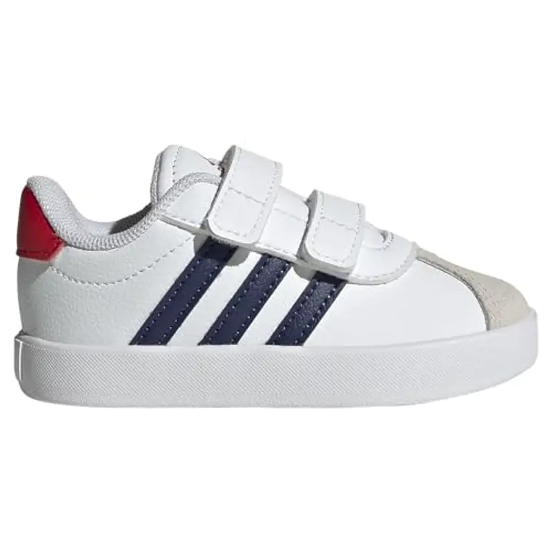 adidas VL Court 3.0 Shoes Infants, Scarpe Unisex-Bambini, Footwear White/Darkblue/BETSCA, 21 EU