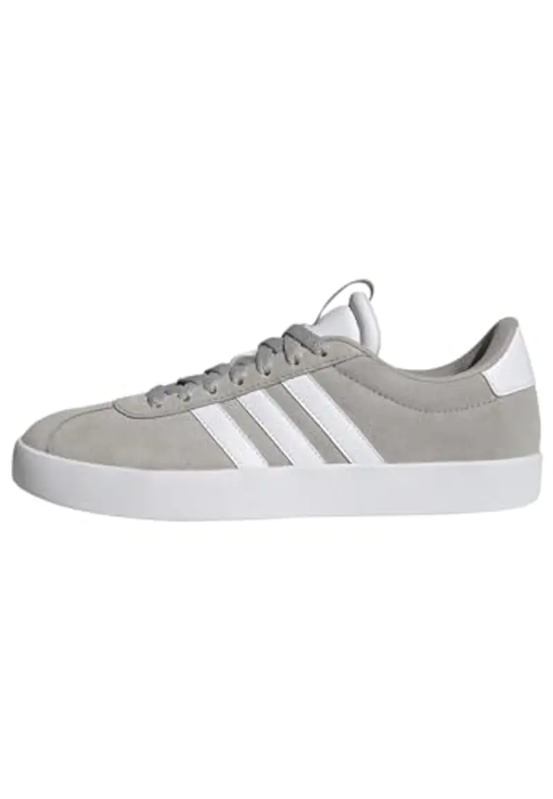 adidas VL Court 3.0 Shoes, Sneaker Donna, Grey Two Cloud White Silver Metallic, 38 EU