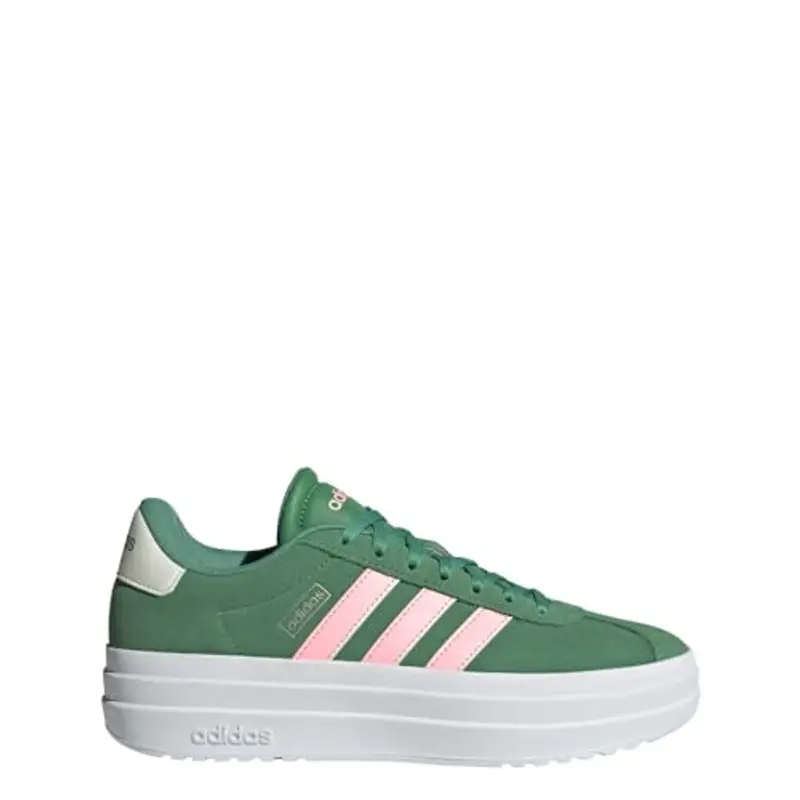 adidas VL Court Bold Shoes, Sneakers Donna, Preloved Verde/Rosa Scintillante/Avorio, 10