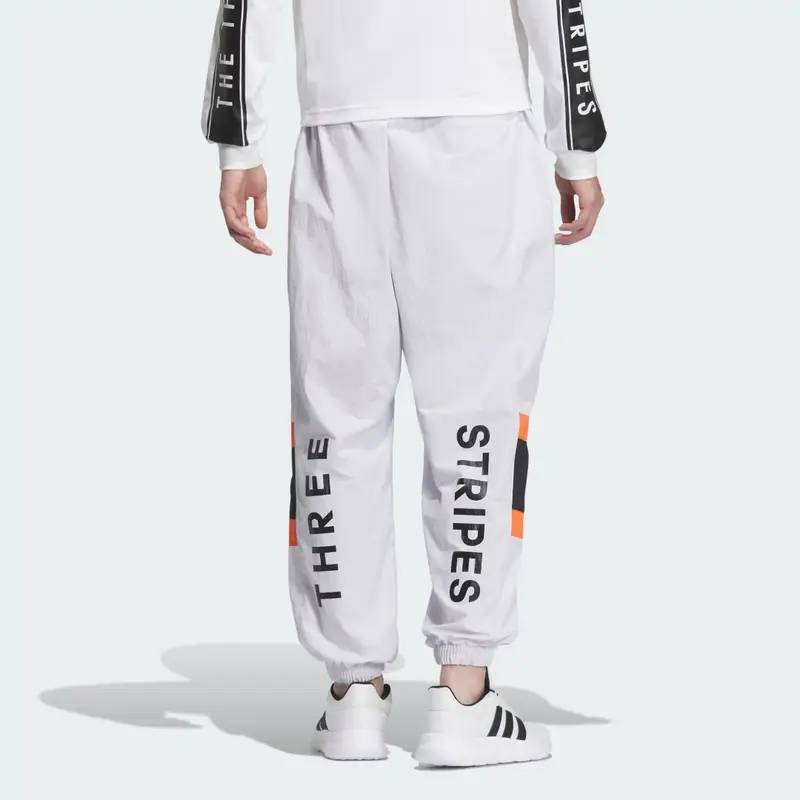 Wording Pack Loose Fit Mesh-Lined Woven Elastic Hem Joggers Dash Grey miniatura 2