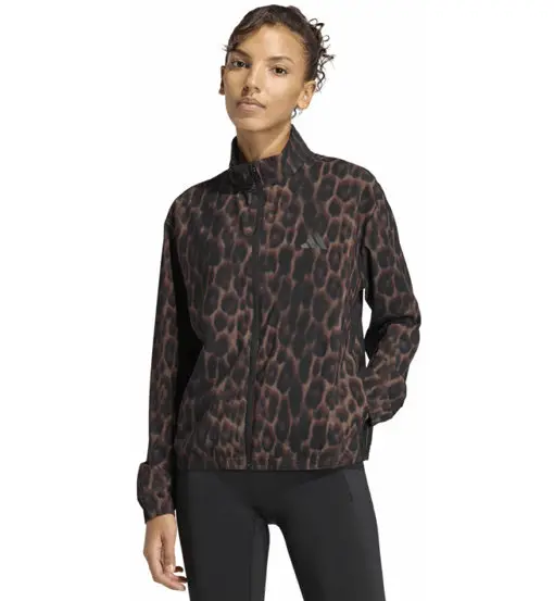 Workout Essentials Leopard Woven Jr - giacca fitness - ragazza Brown