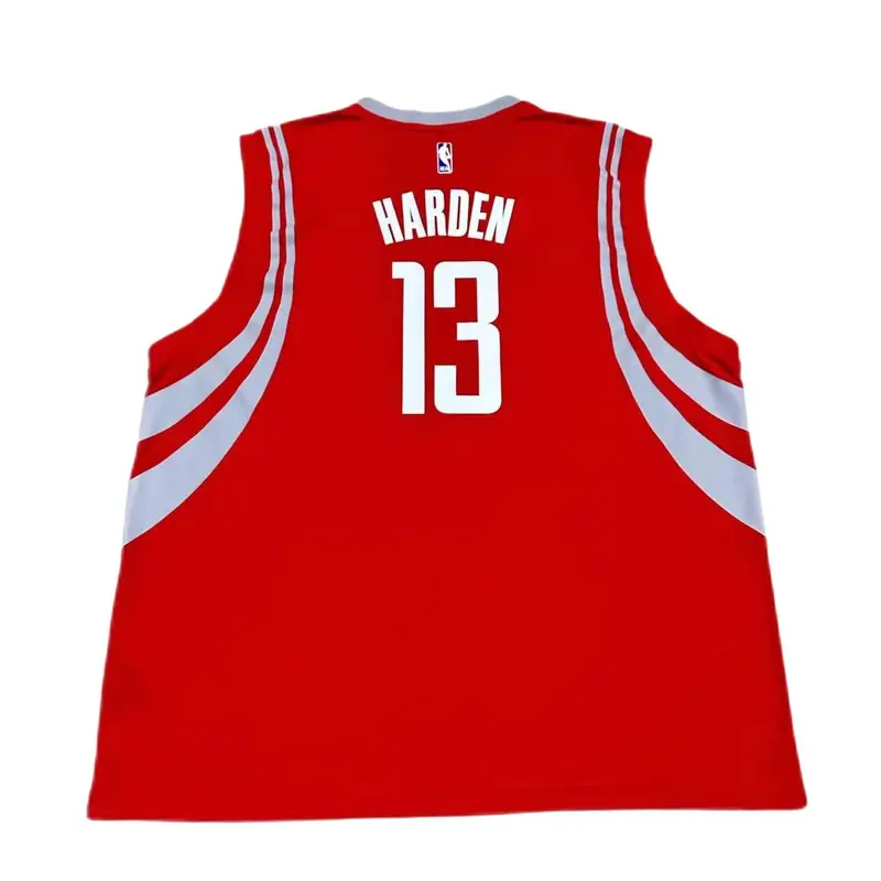 X Collaborazione NBA Harden Houston Rockets 13 Trasferta Pullover Scollo a V Lettera Comodo Canotta da Basket Senza Maniche 7818A-3RD-AEB2072 2XL miniatura 2