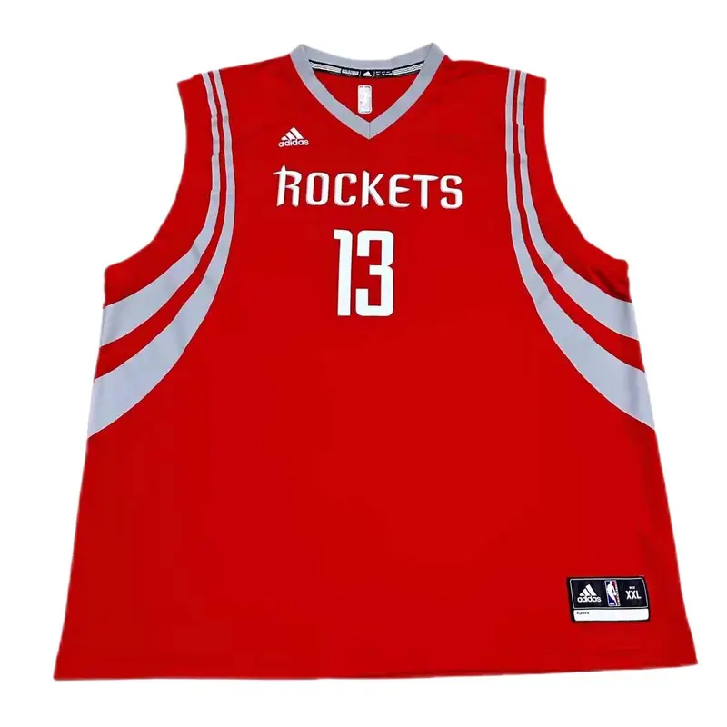 X Collaborazione NBA Harden Houston Rockets 13 Trasferta Pullover Scollo a V Lettera Comodo Canotta da Basket Senza Maniche 7818A-3RD-AEB2072 2XL