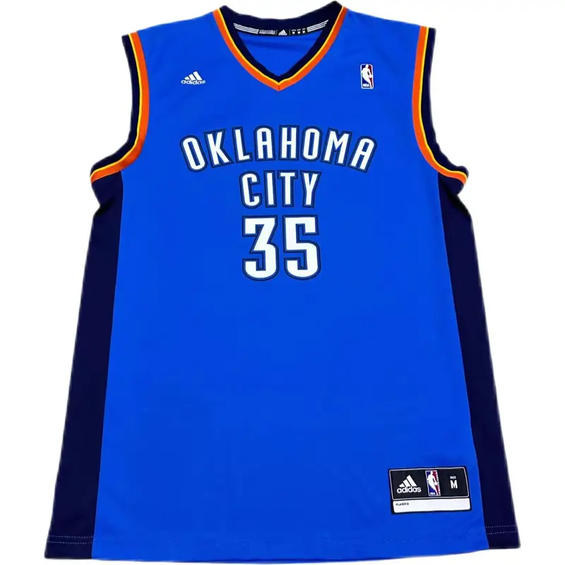 X Collaborazione NBA Oklahoma City Thunder Durant Moda Comoda Morbida Delicata sulla Pelle Maglia da Basket Unisex Maglia Blu 7818A-3CB-AEB1104 L