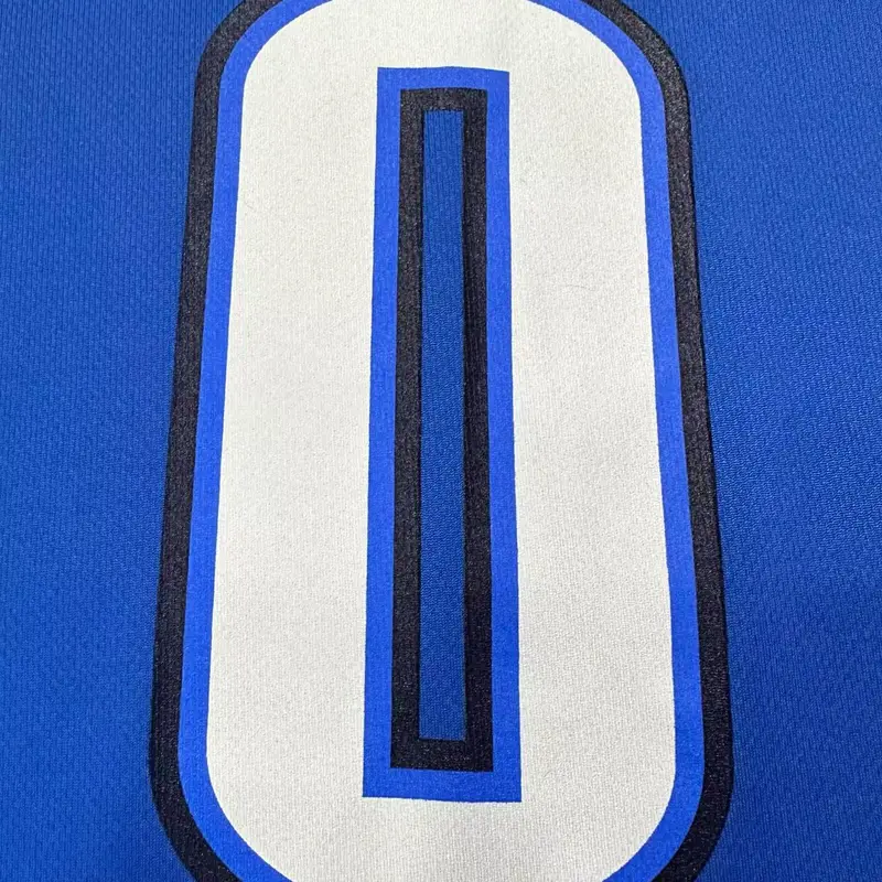 X Collaborazione NBA Oklahoma City Thunder Russell Westbrook 0 Trasferta Canotta da Basket Senza Maniche con Scollo a V Unisex Maglia Blu 7818A-3CB-AEB1071 2XL miniatura 2