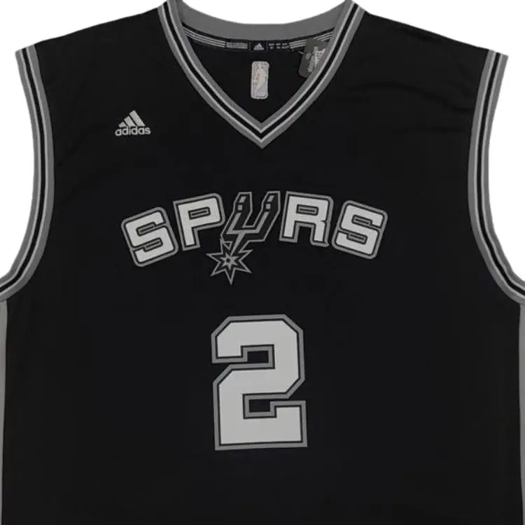 X Collaborazione NBA San Antonio Spurs Kawhi Leonard Moda Morbido Confortevole Casual Maglia da Basket Uomo maglia Nero 7818A-304-AEB1585 3XL miniatura 3