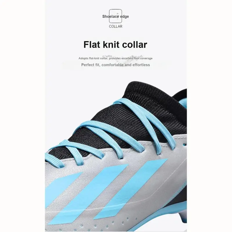 X Crazyfast 3 Messi Tessuto Confortevole Versatile Antiscivolo Basso Scarpe da Calcio per Bambini Scarpe da Calcio per Bambini Grigio Blu IE4081 38 miniatura 4
