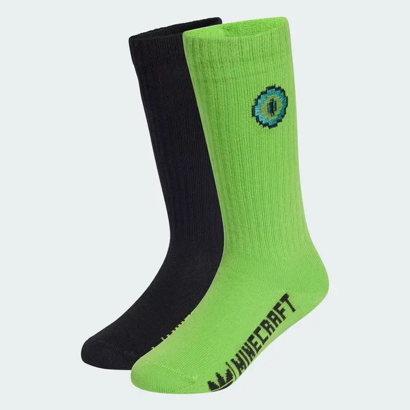 x MINECRAFT CREW SOCKS 2 PAIA Black