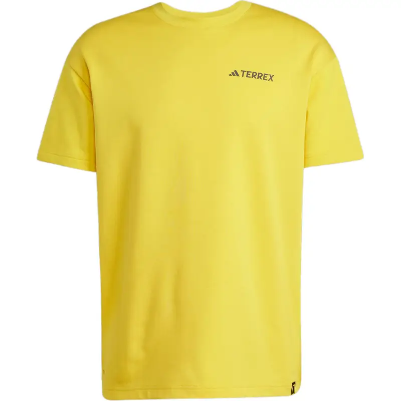 X National Geographic Collaboration Loose Fit Dopamine Round Neck Moisture Wicking Quick Dry Short Sleeve T-Shirt Unisex T-Shirts Yellow JD5955 L