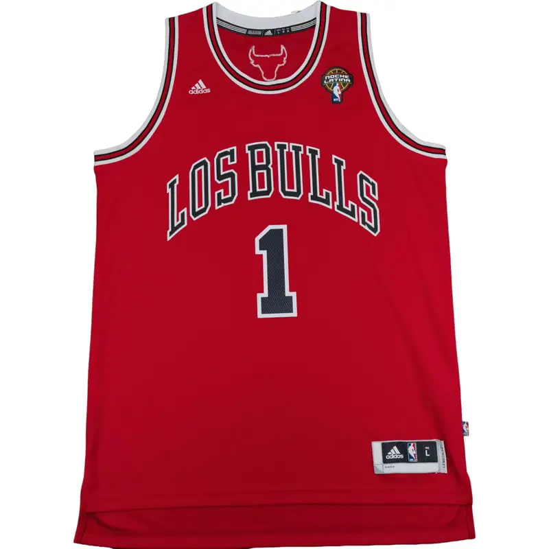 X NBA Chicago Bulls Swingman Fan Edition Derrick Rose Casual Morbido Comodo Delicato sulla Pelle Maglia da Basket Maglia Unisex Rossa Y58000 L